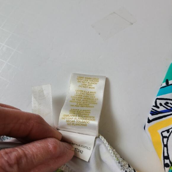 Anne Cole Tankini Top Womens Colorful Beachy Vacay Halter Swimwear Multicolor - Picture 9 of 11